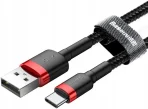 Baseus Cafule Cable Nylon USB/USB-C Cable QC3.0 2A 3M Black And Red - Image 6