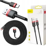 Baseus Cafule Cable Nylon USB/USB-C Cable QC3.0 2A 3M Black And Red