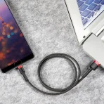 Baseus Cafule Cable Nylon USB/USB-C Cable QC3.0 2A 3M Black And Red - Image 3
