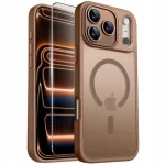 Case for iPhone 17 Pro Max for MagSafe MATT DESERT TITANIUM + GLASS 9H