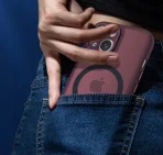 Case for iPhone 15 for MagSafe REINFORCED 360° BURGUNDY MAT + Glass for screen - Image 2