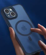 Case for iPhone 15 for MagSafe REINFORCED 360° BLUE MAT + Glass for screen - Image 3