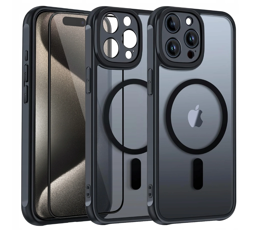 Etui-do-iPhone-15-Pro-do-MagSafe-MATT-CASE-WZMACNIANE-Szklo-5D-PREMIUM_-main Case for iPhone 15 Pro with MagSafe MATT CASE REINFORCED 5D Glass PREMIUM - Image 1