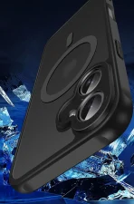 Case for iPhone 16 CASE for MagSafe Matte Black Magnetic + 5D Glass - Image 5