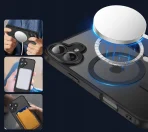 Case for iPhone 16 CASE for MagSafe Matte Black Magnetic + 5D Glass - Image 8