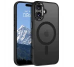 Case For iPhone 16 for Magsafe, Black Matt, Reinforced, Case) + 2xGlass