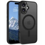 Case For iPhone 16 for Magsafe, Black Matt, Reinforced, Case) + 2xGlass