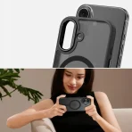 Case For iPhone 16 for Magsafe, Black Matt, Reinforced, Case) + 2xGlass - Image 3