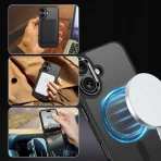 Case For iPhone 16 for Magsafe, Black Matt, Reinforced, Case) + 2xGlass - Image 4