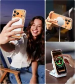 Case for iphone 17 Pro MAX + GLASS 9H FOR MAGSAFE CLEAR Case GLASS FOR CAMERA - Image 3