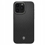 Magnetic Spigen Case for iPhone 15 Pro Max, Aramid, Carbon, Matte Black