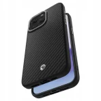 Magnetic Spigen Case for iPhone 15 Pro Max, Aramid, Carbon, Matte Black - Image 4