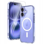 360° REINFORCED CASE for iPhone 16 Case + 2x Glass 9H for MAGSAFE CLEAR