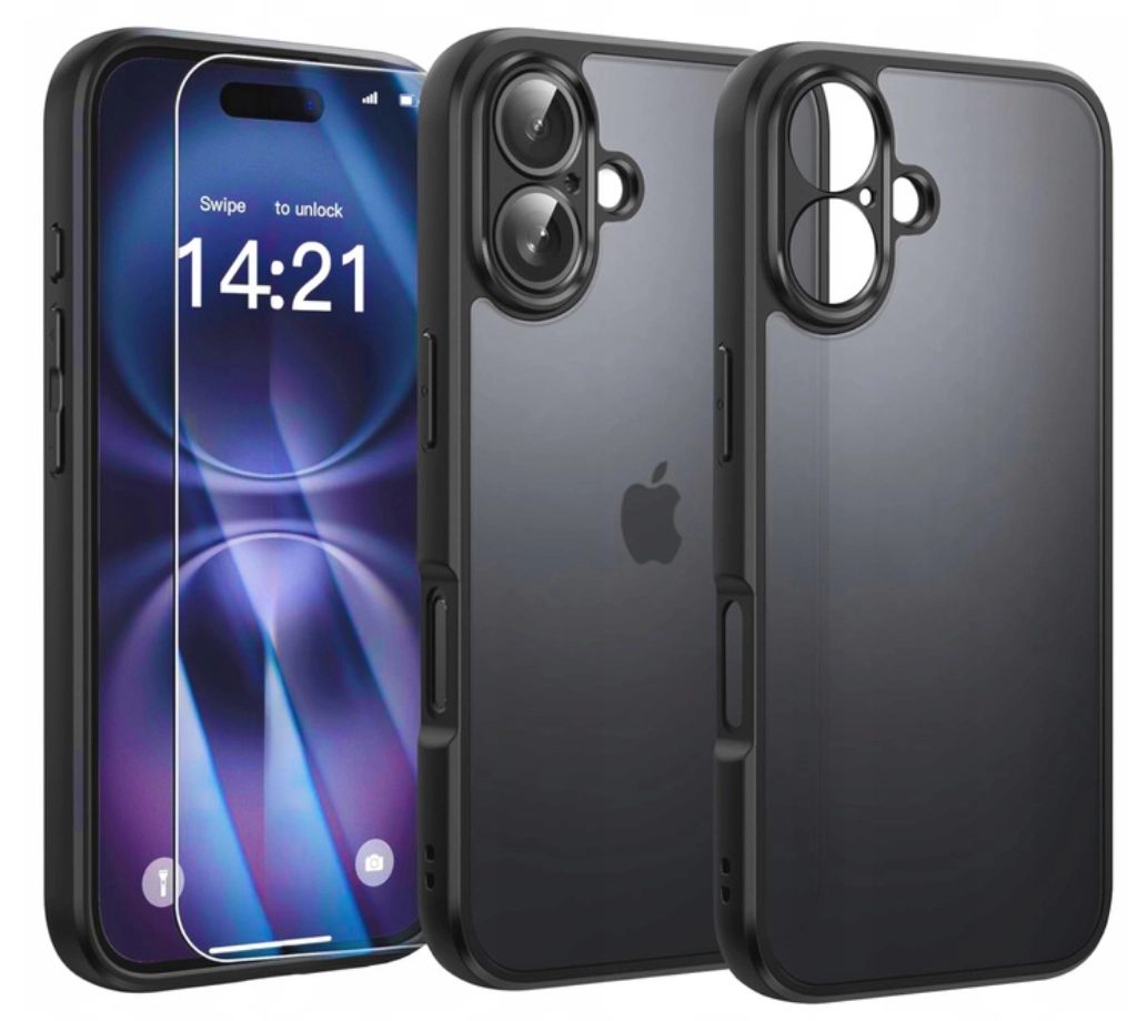 Etui-WZMACNIANE-do-Apple-iPhone-17-SZKLO-OBUDOWA-PANCERNA-CZARNY-MATT-CASE-Stan-opakowania-oryginalne-main Case REINFORCED for Apple iPhone 17 + GLASS BLACK CASE - Image 1