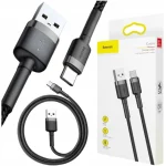 Baseus Cafule Cable durable nylon cable USB / USB-C QC 3.0 3 A 0.5 m black CATKLF-AG1